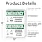 Signmission Shower Eye Bath Bilingual, 10 in W x Rectangle, Vinyl Decal OS-2PACK-EM-D-1014-L-10313 - alternate 3